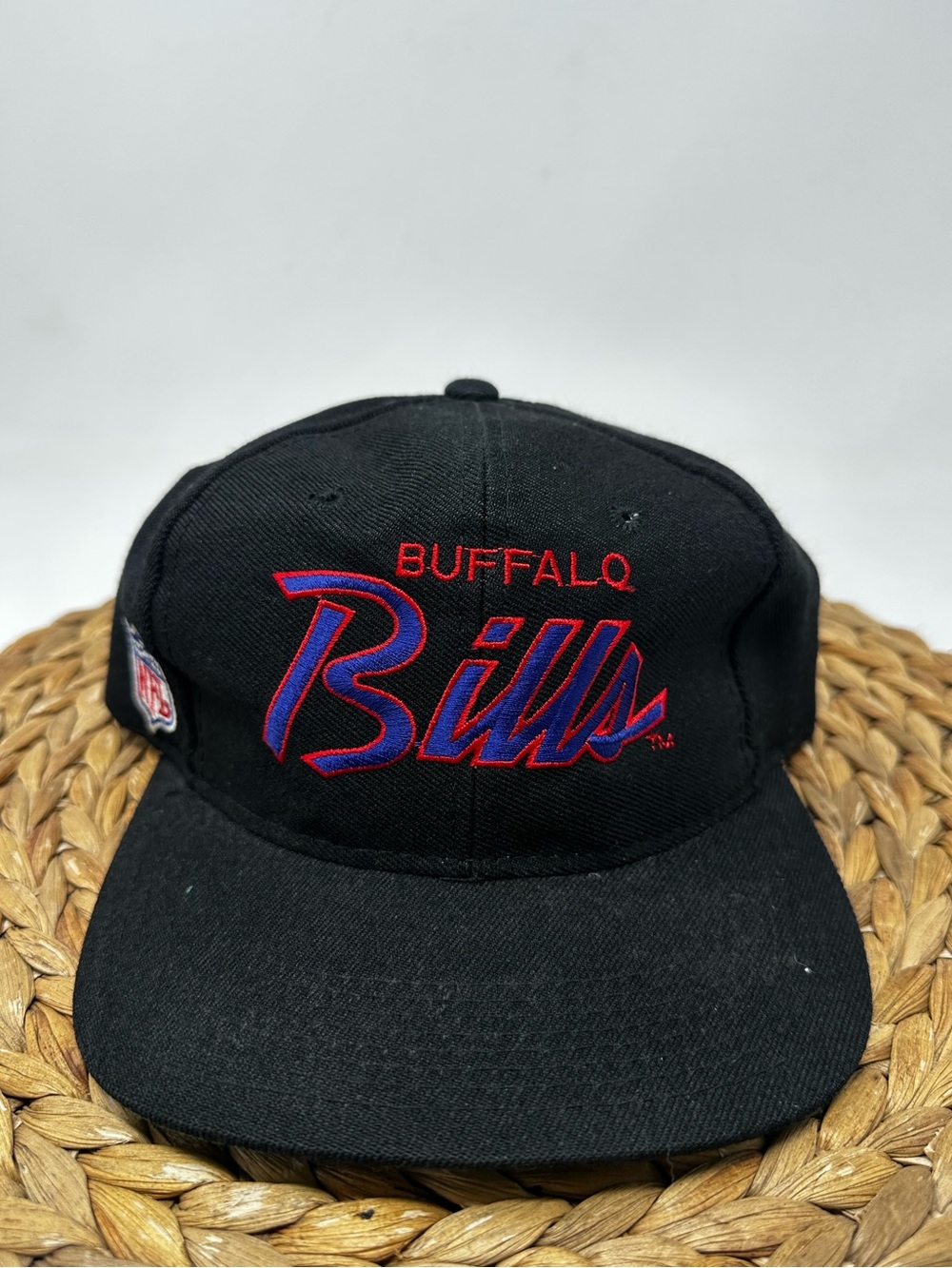 Vintage SPORTS SPECIALTIES Snapback Wool NFL BUFFALO BILLS Hat Script Black
